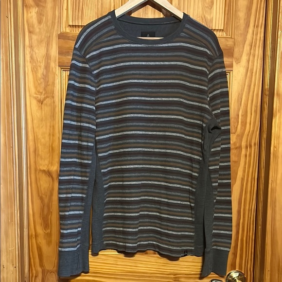 Prana Charcoal Striped Sweater - Picture 1 of 11